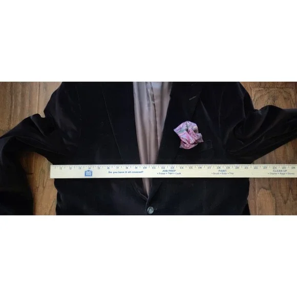 ARNOLD BRANT Men's Velvet Burgundy 3 Front Pockets Split back Blazer Size 44R - Picture 5 of 10